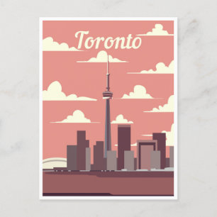 Toronto Kanada Vintage-Reise skyline ontario Postkarte