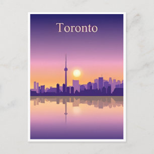 Toronto Kanada Vintage Reise Skyline Ontario Postkarte