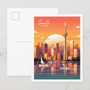 Toronto Kanada Vintage-Reiseillustration Postkarte