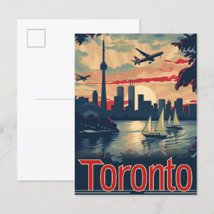 Toronto Kanada Vintage Retro Reiseillustration Postkarte