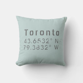 Toronto Längengrad Breitengrad Wurf Kissen
