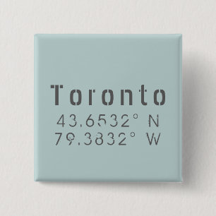 Toronto Latitude & Longitude Button