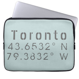 Toronto Latitude Longitude Laptopschutzhülle