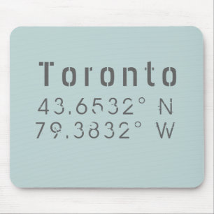 Toronto Latitude Longitude Mousepad