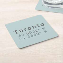 Toronto Latitude & Longitude Rechteckiger Pappuntersetzer