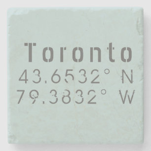 Toronto Latitude Longitude Steinuntersetzer