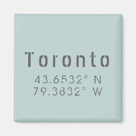 Toronto Latitude und Länge Magnet