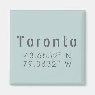 Toronto Latitude und Länge Magnet