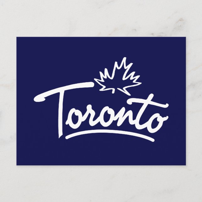 Toronto Leaf Script Postkarte (Vorderseite)