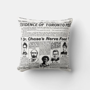 Toronto-Leute Vintages Zeitungspolster Kissen