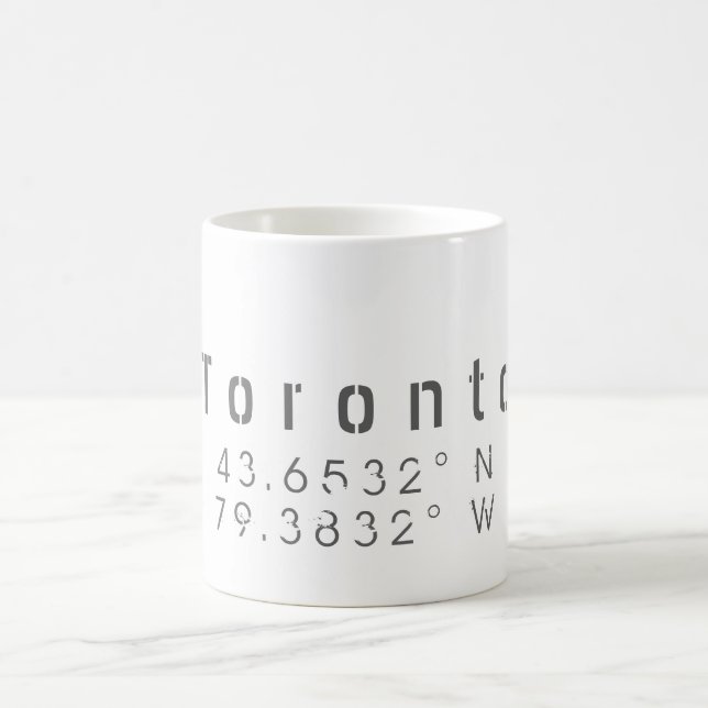 Toronto Longitude Latitude Tasse (Mittel)