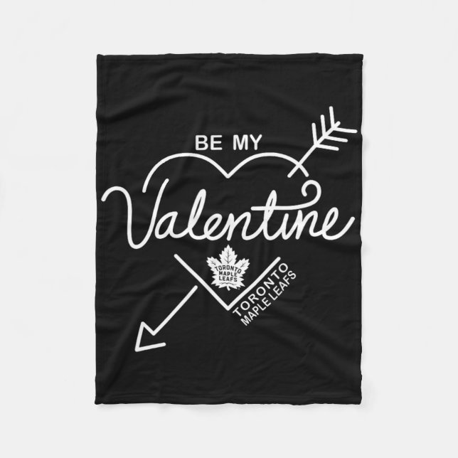 Toronto Maple Leafs Be My Valentine Blau Offiziell Fleecedecke (Vorderseite)