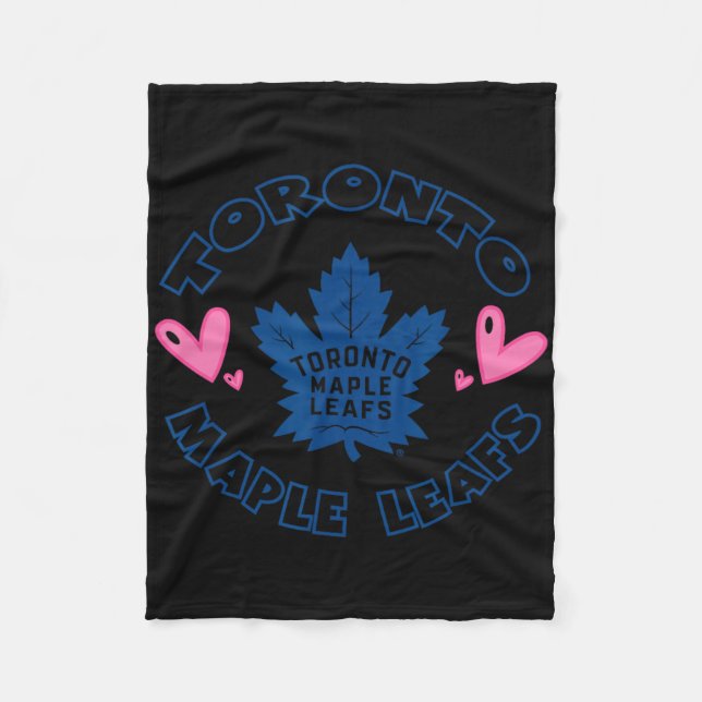 Toronto Maple Leafs Valentinsherzen Nhl Offiziell Fleecedecke (Vorderseite)