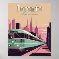 Toronto Minimalistisch Vintage Travel Art Poster