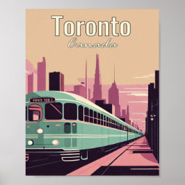 Toronto Minimalistisch Vintage Travel Art Poster