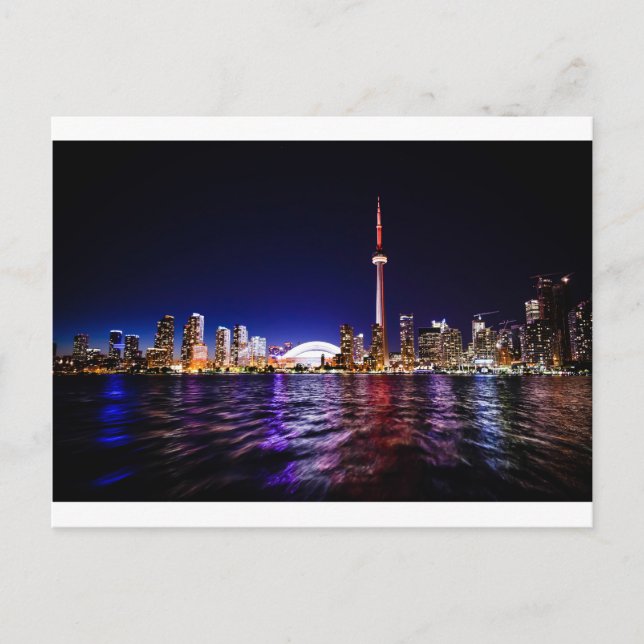 Toronto Night Skyline Postkarte (Vorderseite)