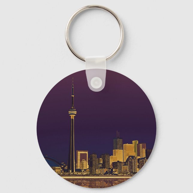 Toronto Night Skyline Schlüsselanhänger (Vorderseite)