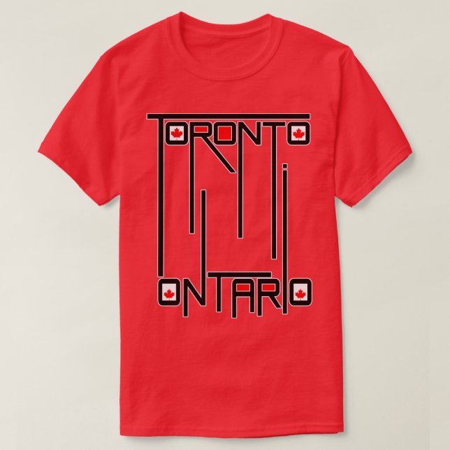 Toronto Ontario Canada Flag T-Shirt (Design vorne)