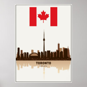 TORONTO ONTARIO CANADA SKYLINE POSTER