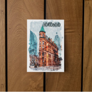 Toronto Ontario Canada Travel Watercolor Postkarte