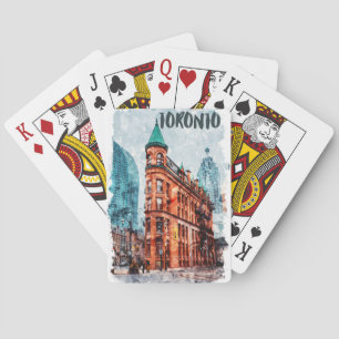 Toronto Ontario Canada Travel Watercolor Spielkarten