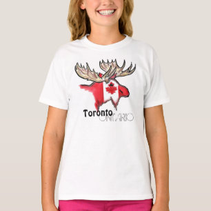 Toronto Ontario, Kanada, Flaggenmädchen T-Shirt