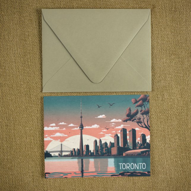 Toronto Ontario Panorama View City Postkarte (toronto ontario panorama view postcard)