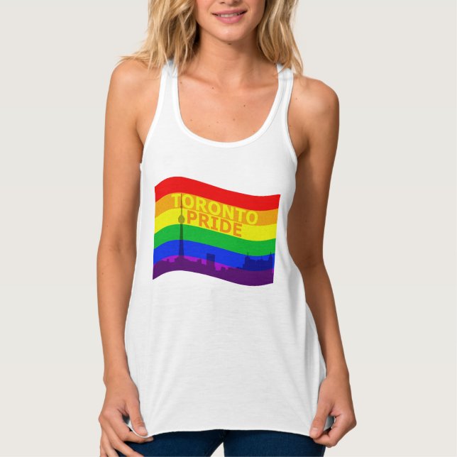 Toronto Pride Flag Wave Tank Top (Vorderseite)