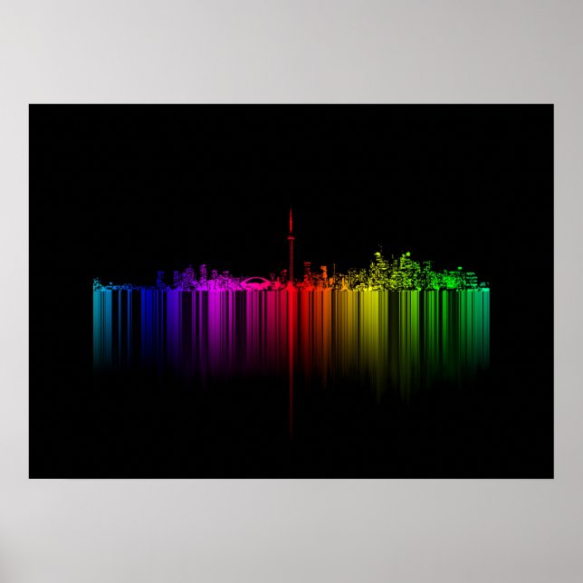 Toronto Rainbow Blur Repost Poster (Vorne)