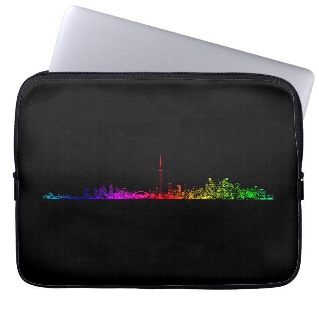 Toronto Rainbow Laptopschutzhülle (Vorderseite)