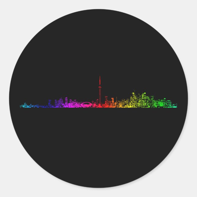 Toronto Rainbow Runder Aufkleber (Vorderseite)