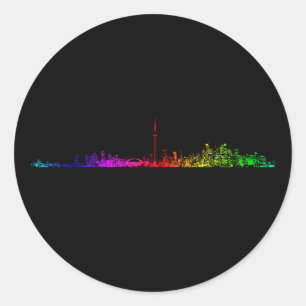 Toronto Rainbow Runder Aufkleber