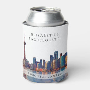 Toronto Skyline Aquarell Junggesellinnenabschied Dosenkühler
