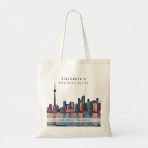 Toronto Skyline Aquarell Junggesellinnenabschied W Tragetasche
