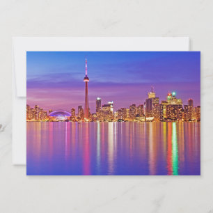 Toronto-Skyline bei Dämmerung Dankeskarte