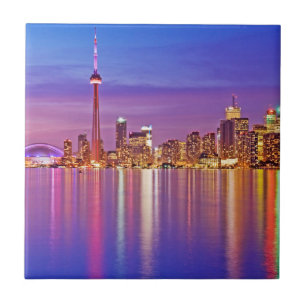 Toronto-Skyline bei Dämmerung Fliese