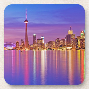 Toronto-Skyline bei Dämmerung Getränkeuntersetzer