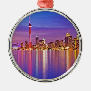 Toronto-Skyline bei Dämmerung Ornament Aus Metall