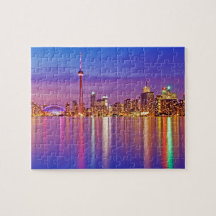 Toronto-Skyline bei Dämmerung Puzzle