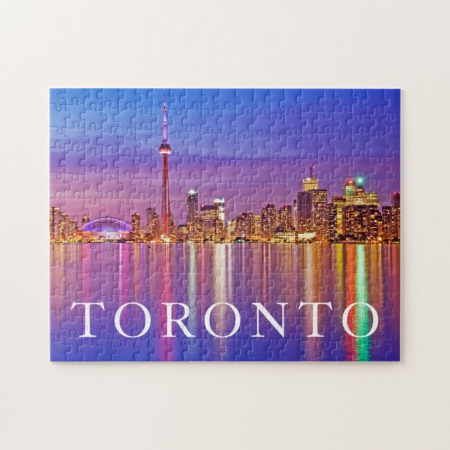 Toronto-Skyline bei Dämmerung Puzzle (Horizontal)