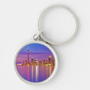 Toronto-Skyline bei Dämmerung Schlüsselanhänger