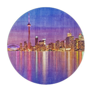 Toronto-Skyline bei Dämmerung Schneidebrett