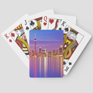 Toronto-Skyline bei Dämmerung Spielkarten