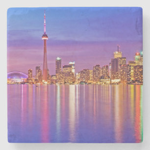 Toronto-Skyline bei Dämmerung Steinuntersetzer