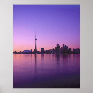 Toronto-Skyline bei Nacht, Ontario, Kanada Poster