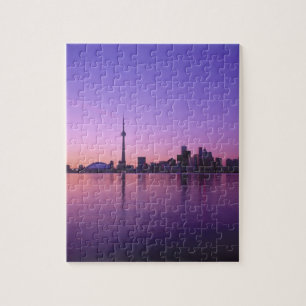 Toronto-Skyline bei Nacht, Ontario, Kanada Puzzle