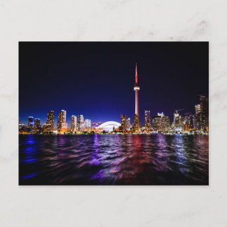 Toronto Skyline bei Nacht Postkarte