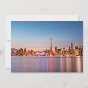 Toronto-Skyline bei Sonnenuntergang Dankeskarte