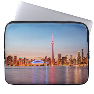 Toronto-Skyline bei Sonnenuntergang Laptopschutzhülle