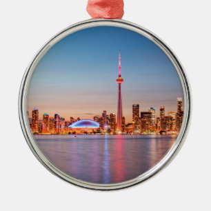 Toronto-Skyline bei Sonnenuntergang Ornament Aus Metall